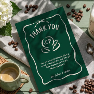 Baby Is Brewing Baby Shower thank you card