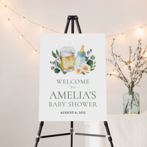 Baby Is Brewing Baby Shower Welcome Foam Board