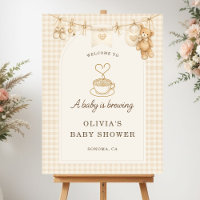 Baby is Brewing Baby Shower Welcome Sign