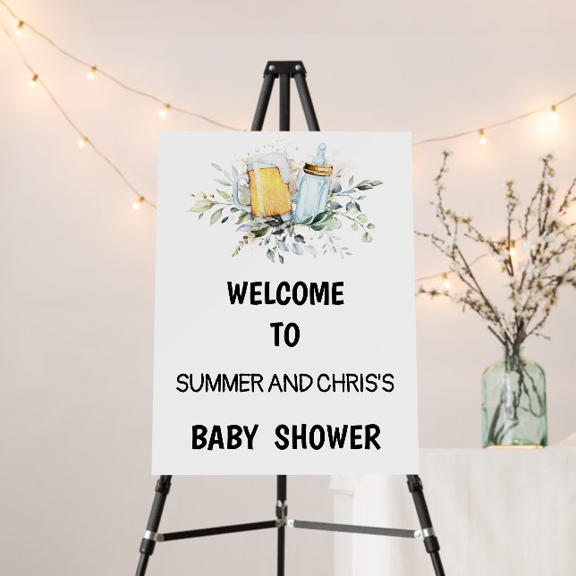 Baby is Brewing Baby Shower Welcome Sign (In Situ (Stand))