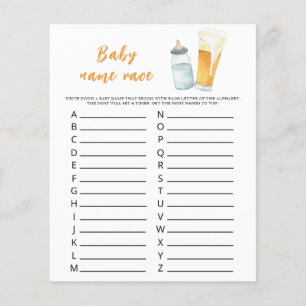Baby is brewing beer - Baby name race game