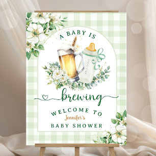 Baby Is Brewing Beer Baby Shower Welcome Foam Board