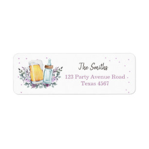 Baby is Brewing Beer Bottle Return Address Labels