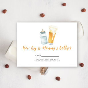 Baby is Brewing Beer How big is mommy's belly Enclosure Card