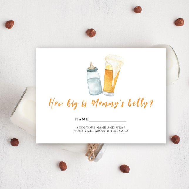Baby is Brewing Beer How big is mommy's belly Enclosure Card (Creator Uploaded)