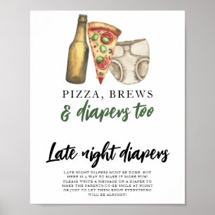 Baby is brewing beer Late night diapers game Poster