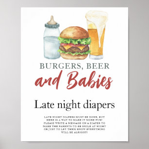 Baby is brewing beer Late night diapers game Poster