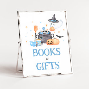Baby is Brewing Blue Halloween Books and Gifts Poster