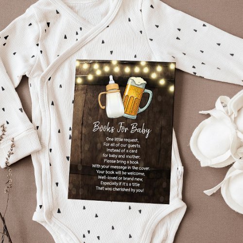 Baby Is Brewing Book Request Card Books For Baby Invitation