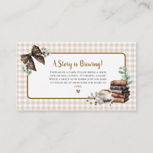 Baby is Brewing Books for Baby Invitation Insert