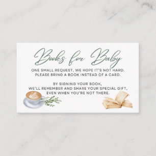 Baby is Brewing - Books for Baby - Sage Green Enclosure Card