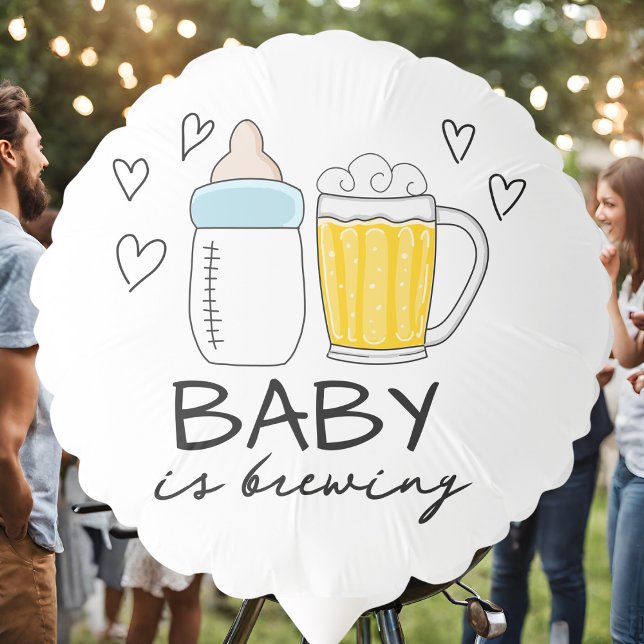 Baby Is Brewing Bottle Beer Glass Baby Shower Balloon (Creator Uploaded)