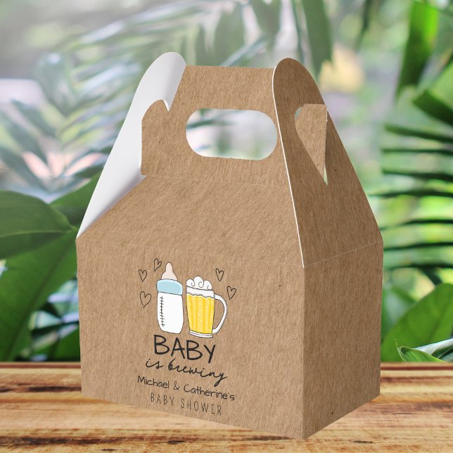 Baby Is Brewing Bottle Beer Glass Baby Shower Favor Boxes (Creator Uploaded)