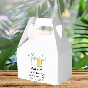 Baby Is Brewing Bottle Beer Glass Baby Shower Favor Boxes