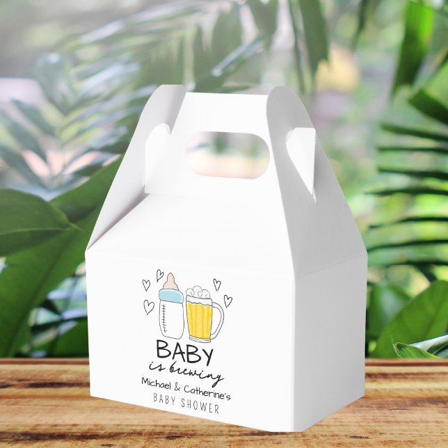 Baby Is Brewing Bottle Beer Glass Baby Shower Favor Boxes (Creator Uploaded)