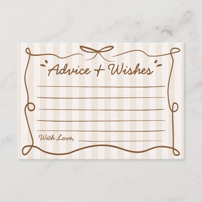 Baby Is Brewing Coffee Advice and Wishes Enclosure Card (Front)