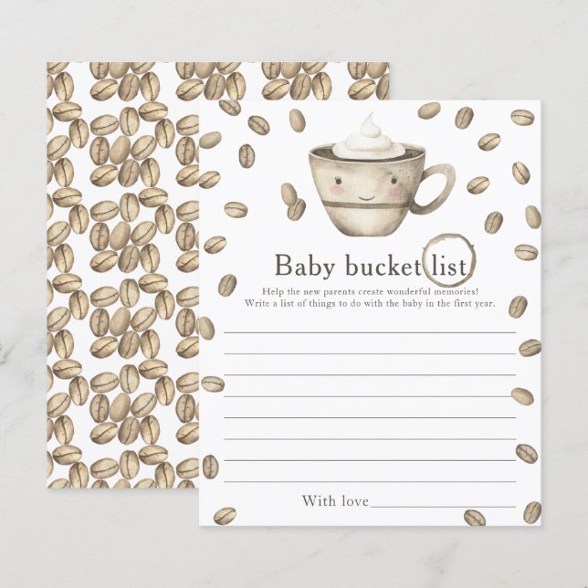 Baby is brewing coffee - Baby bucket list (Front/Back)