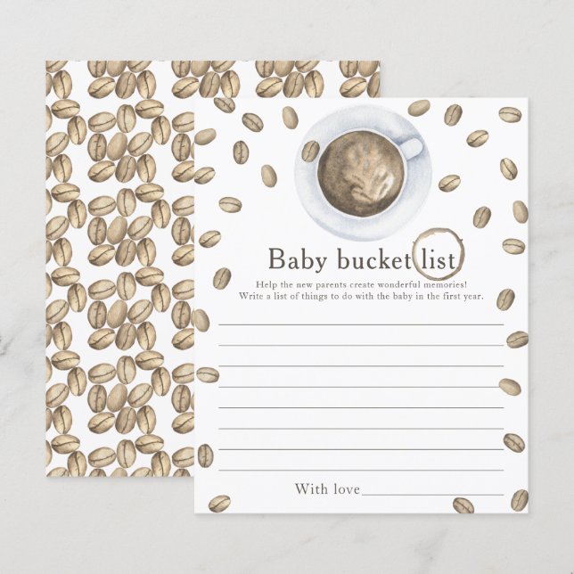 Baby is brewing coffee - Baby bucket list (Front/Back)