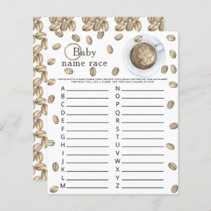 Baby is brewing coffee - Baby name race game