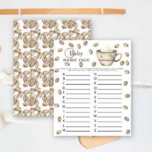 Baby is brewing coffee - Baby name race game