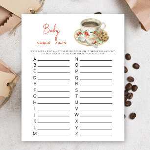 Baby is brewing coffee - Baby name race game