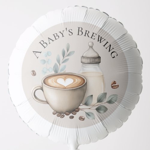 Baby is Brewing Coffee Baby Shower Balloon