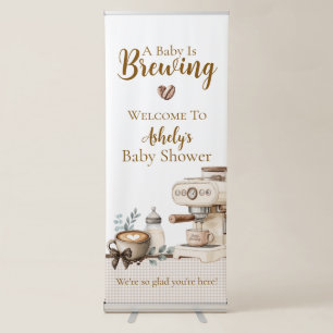 Baby is Brewing Coffee Baby Shower Banner
