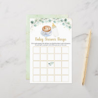 Baby Is Brewing Coffee Baby Shower Bingo Game