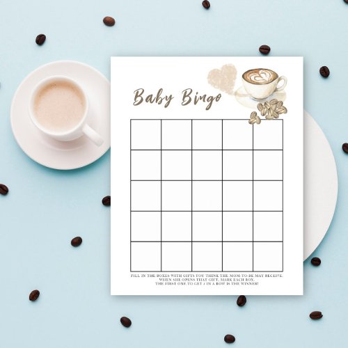 Baby is brewing coffee Baby shower bingo game