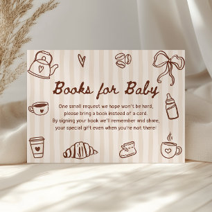 Baby is Brewing Coffee Baby Shower Books for Baby Enclosure Card