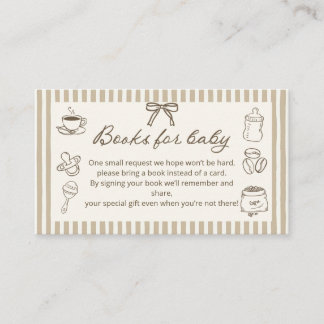 Baby is Brewing Coffee Baby Shower Books for Baby Enclosure Card