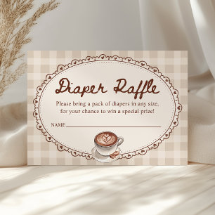 Baby is Brewing Coffee Baby Shower Diaper Raffle Enclosure Card