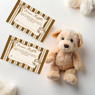 Baby is brewing coffee baby shower diaper raffle enclosure card