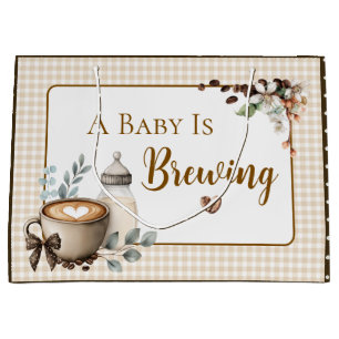 Baby is Brewing Coffee Baby Shower Gift Bag