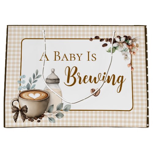 Baby is Brewing Coffee Baby Shower Gift Bag