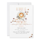 Baby Is Brewing Coffee Baby Shower Invitation