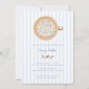 Baby is Brewing Coffee Baby Shower Invitation