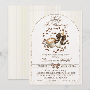 Baby Is Brewing Coffee Baby Shower Invitation