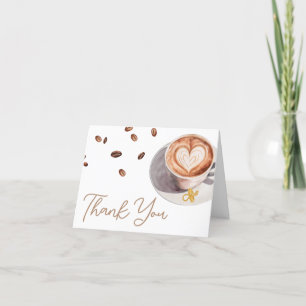 Baby is Brewing Coffee Baby Shower Letterpress Thank You Card