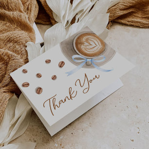Baby is Brewing Coffee Baby Shower Letterpress Thank You Card