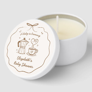 Baby Is Brewing Coffee Baby Shower Mini Candle Favors