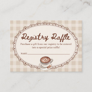 Baby is Brewing Coffee Baby Shower Registry Raffle Enclosure Card