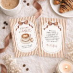 Baby is Brewing Coffee Baby Shower Thank You Card<br><div class="desc">Send warm appreciation with this coffee themed baby shower thank you card,  designed with soft stripes and cozy latte tones.</div>