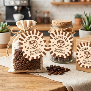 Baby Is Brewing Coffee Baby Shower Thank You Favor Tags