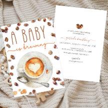 Baby Is Brewing Coffee Baby Shower | Watercolor