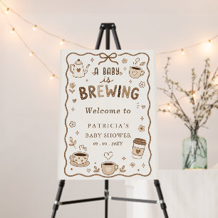 Baby is Brewing Coffee Baby Shower Welcome Sign