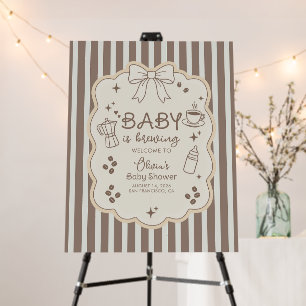 Baby is Brewing Coffee Baby Shower Welcome Sign
