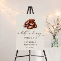 Baby is Brewing Coffee Baby Shower Welcome Sign