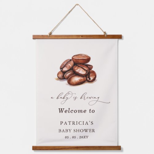 Baby is Brewing Coffee Baby Shower Welcome Sign
