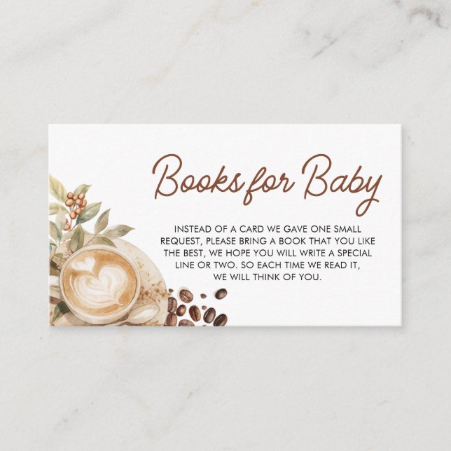 Baby is Brewing Coffee Bean Books for Baby Enclosure Card (Front)